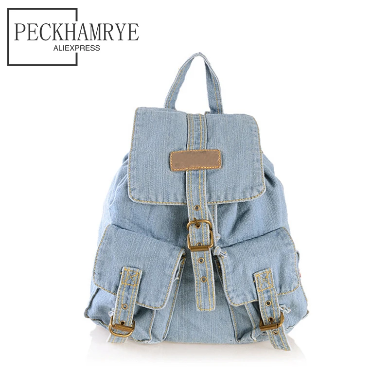 Alta calidad mujeres mochila denim jeans mochilas adolescentes para niñas femenino mochila|jeans backpack|women school teenage - AliExpress