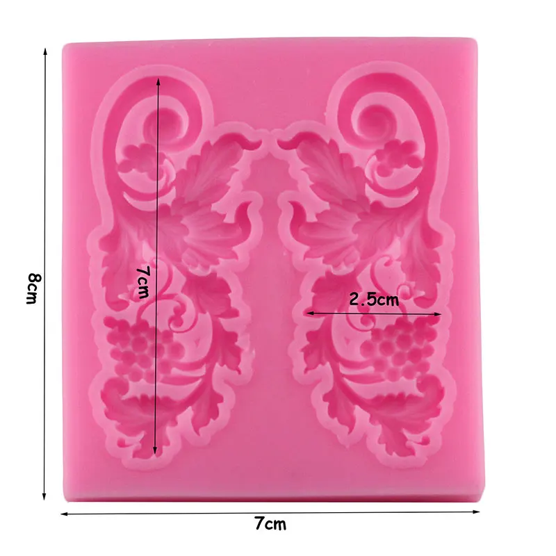 3D свитки барокко рельеф силиконовые формы кекс выпечки рельеф инструменты для украшения тортов из мастики шоколадные конфеты глины плесень
