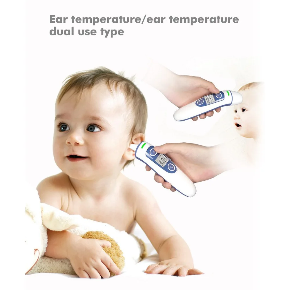 

NEW Ear Forehead Non Contact Infrared Thermometer Baby Adult LCD Digital Temperature Monitor CE FDA Approved Body Termometro