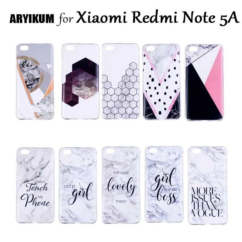 Силиконовый чехол ARYIKUM для Xiaomi Redmi Примечание 5A Note5A 5 A 2gb 16gb мраморные аксессуары