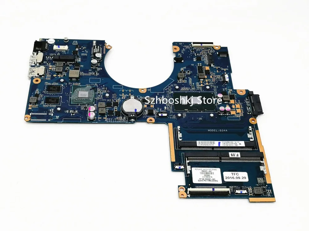 

856227-601 856227-001 DAG34AMB6D0 Notebook for HP Pavilion 15-AU Series Laptop Motherboard 940MX 2GB with I7-6500U 100% Tested