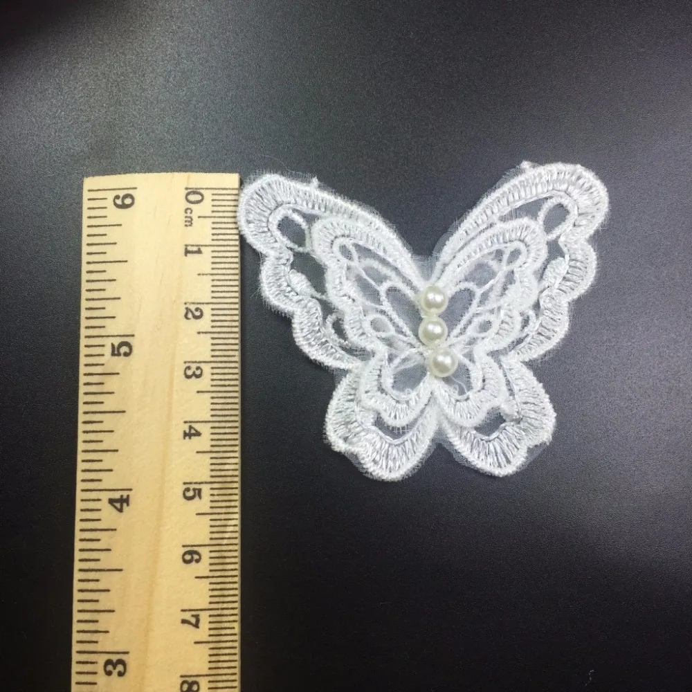 H032 бабочка цветок растворимый органзы кружево отделка Вязание свадебные вышитые DIY ручной работы лоскутное Ленточные швейные принадлежности ремесло