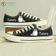 2016 spring/autumn Men women casual canvas shoes My Neighbor Totoro plimsolls Japanese anime print shoes ladies gumshoe