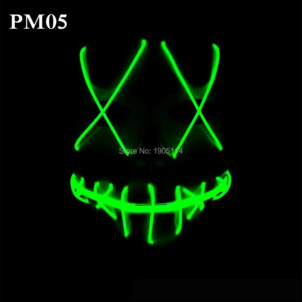 

Promotion Led Mask Halloween Birthday Party Decorations Adult Funny Mask Fashion Cosplay Mask Glow In Dark