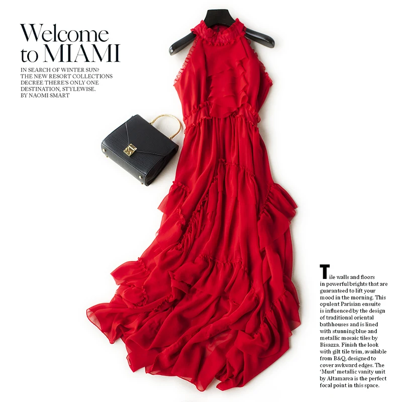 

2019 Women Summer Sexy Sleeveless Chiffon Swim Beach Dress O-Neck Swimming Beachwear Swimwear Swimsuit Long Maxi Dress Cover-Up