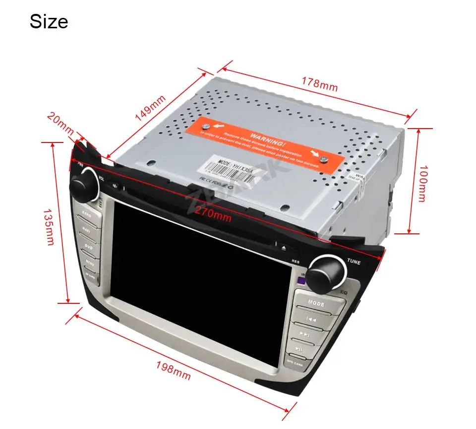 Clearance 7" Android 8.1 Oreo OS Car DVD Multimedia GPS Radio for Hyundai Tucson 2009-2015 & Hyundai ix35 2009-2015 YHIX35A 20