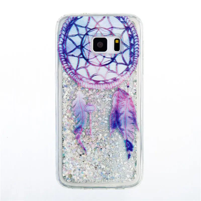 Красочным рисунком чехол для samsung Galaxy S7 Динамические Liquid Мягкие TPU случае телефон