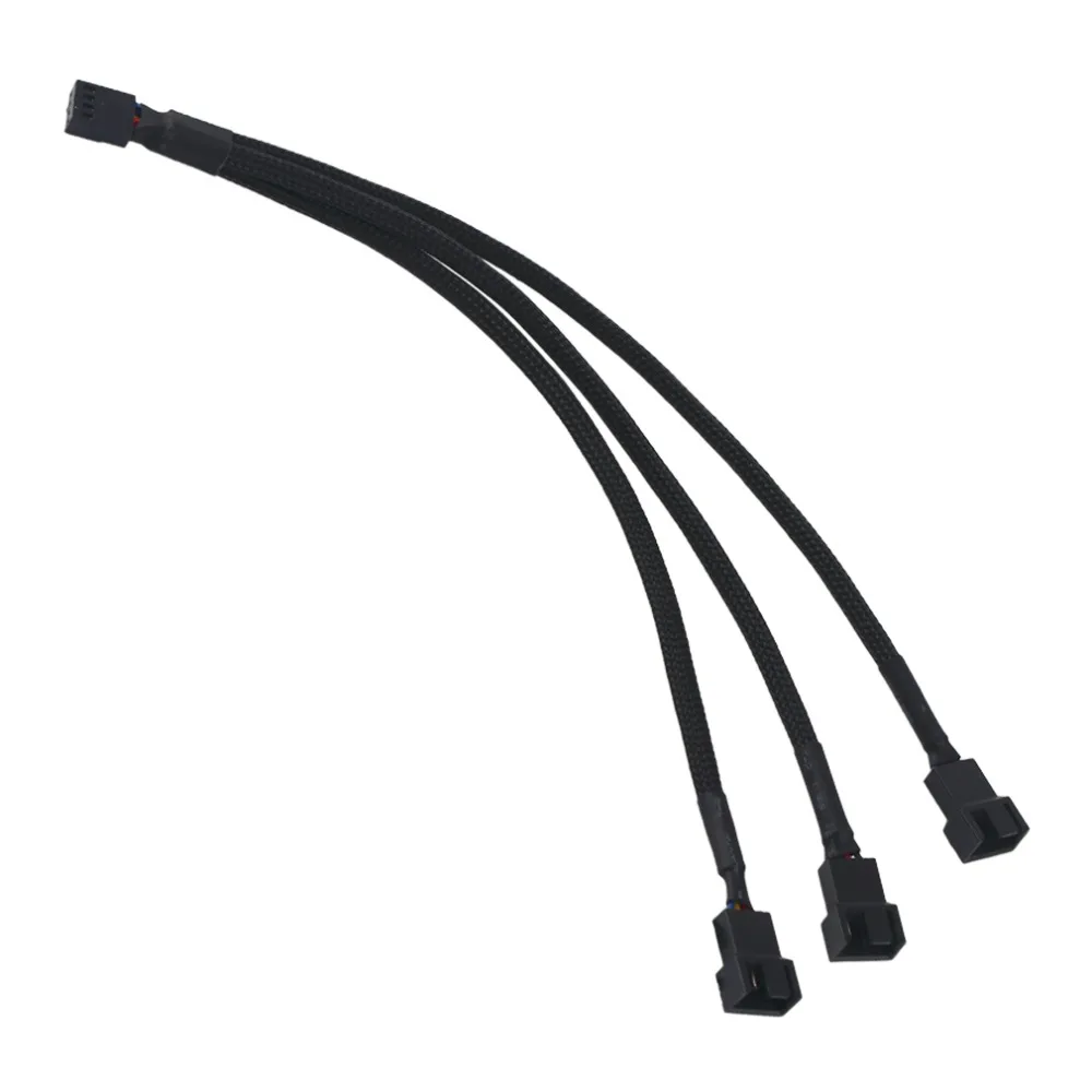 

1PCS 22AWG 30cm Motherboard Internal 3Pin Female Cooling Fan Port 1 To 3 Parallel Link Splitter Power Sleeved Cable