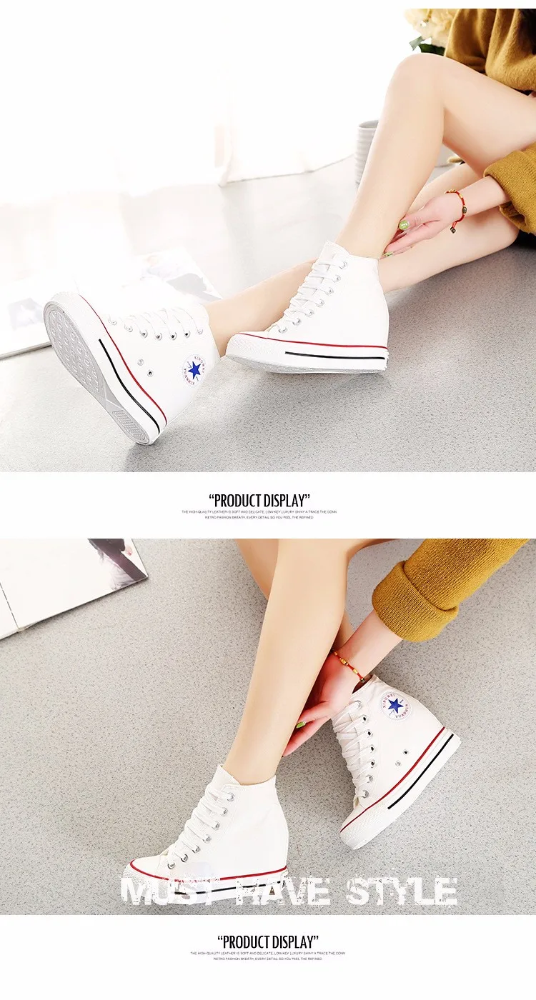 KUYUPP High Top Canvas Women Shoes Espadrilles Spring Autumn Womens Wedges Shoes Lace Up Casual Shoes For Female Sapatilha YD120 (15)