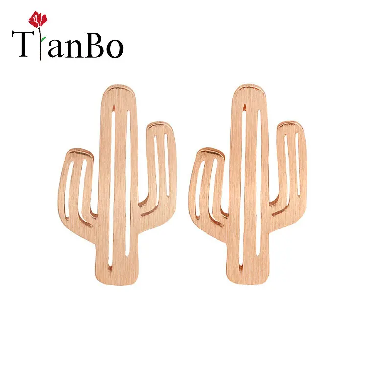 Серьги гвоздики TianBo 2019 цвета розового золота с животными для женщин модные