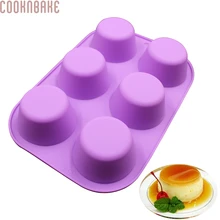 

COOKNBAKE DIY Small Muffin Cupcake Round Silicone Bakeware Cake Molds 6 Holes Mold Handmade Soap Mold CDSM-684