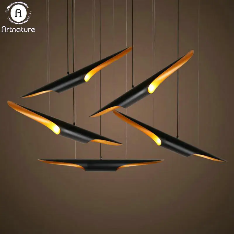 

High Quality LED Hanging lighting Delightfull Coltrane light fixture Postmodern Duplex villa Nordic Bevel Aluminum Pendant Light