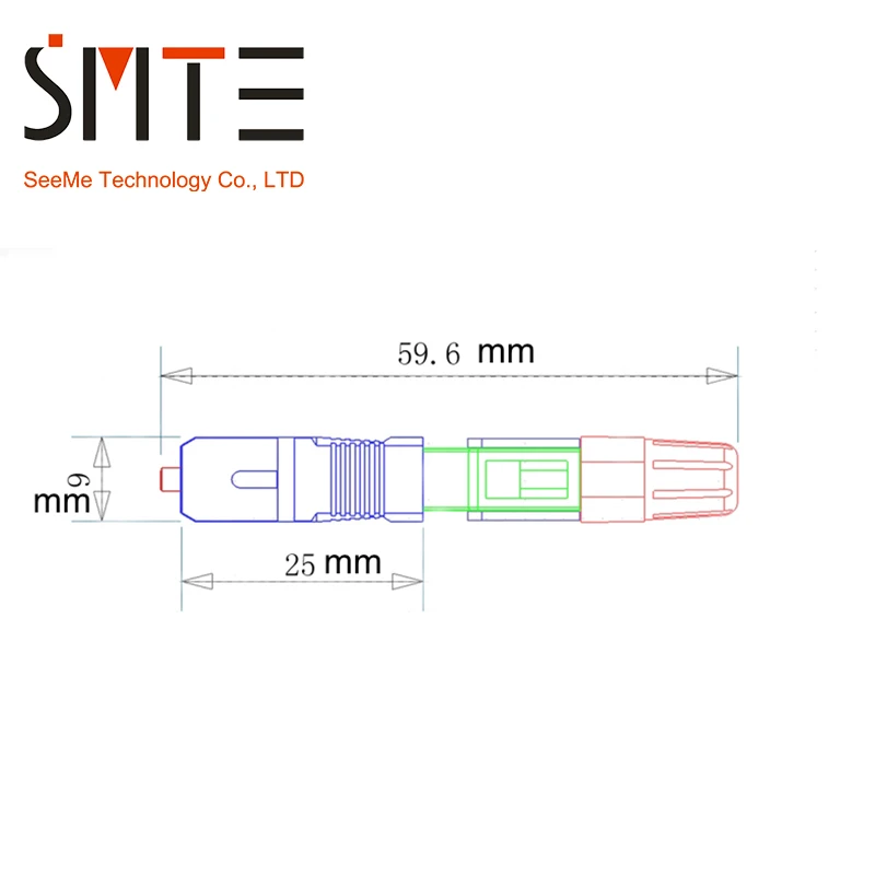 100ppc/лот Splicer SC APC NPFG 8802-TLC/3 XF-5000-0322-3 60 мм быстрый соединитель FTTH оптоволоконный быстрый соединитель APC/SC 0,2 дБ одиночный режим