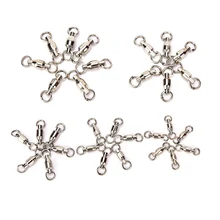 20 шт. 1-5 инструменты из нержавеющей стали поворотный подшипник с твердым кольцом рыболовный Поворотный разъем рыболовные снасти