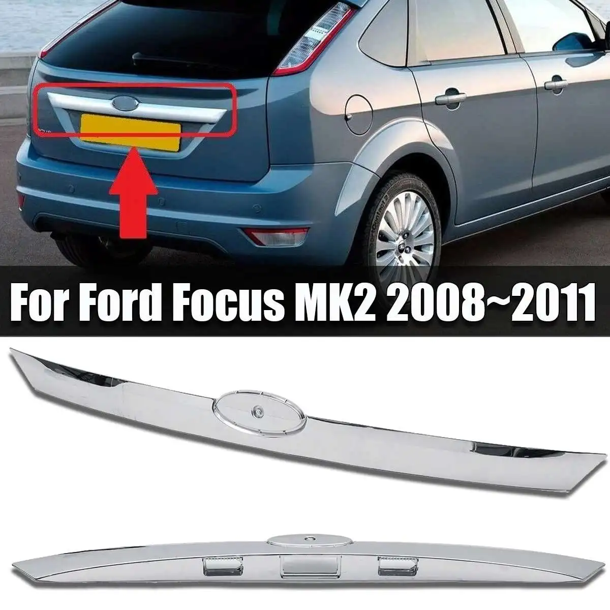 1 шт. хромированная Задняя Крышка багажника загрузки Liftgate полоса ручка для MK2 2008~ 2011