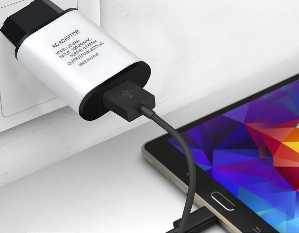 KOBEE 5V 2A Universal Travel USB Charger Adapter Wall Portable EU Plug Mobile Phone Smart Charger For iPhone 5 6 S For Samsung