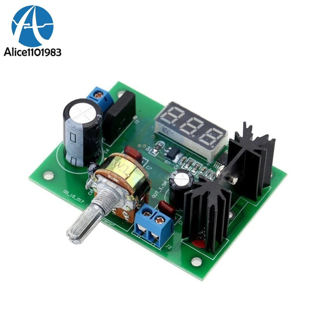 

LM317 Adjustable Voltage Regulator Step Down Power Supply Module LED Voltmeter Buck for Arduino 2A DC 0-30V AC 0-22V To 1.25-28V