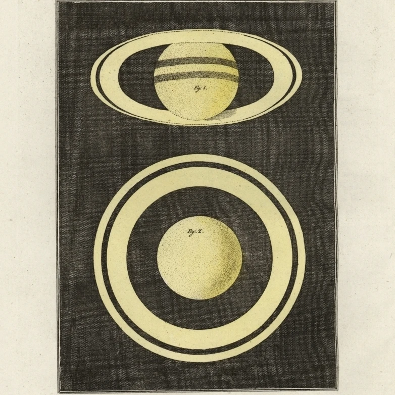 Planet Saturn With Its Seven Rings Poster Print By <ALIMT >&reg;</ALIMT> Florilegius Mary Evans (24 X 36)