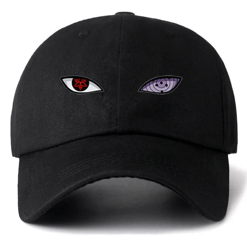 Us 495 38 Offbaru Anime Naruto Uchiha Sasuke Sharingan Rinnegan Mata Katun Topi Bisbol Untuk Pria Wanita Hip Hop Streetwear Ayah Topi In Pria