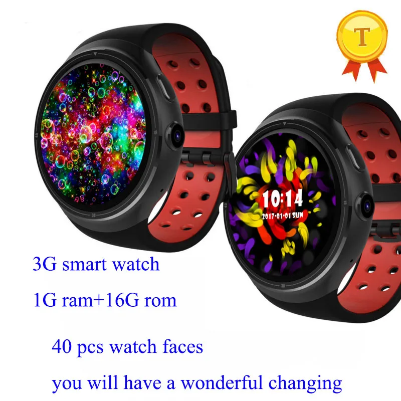 2017 новейший AMOLED экран 4 0 МП камера Wifi GPS WCDMA и GSM bluetooth 5 1 Android Смарт часы с 1G + 16G Google Map|