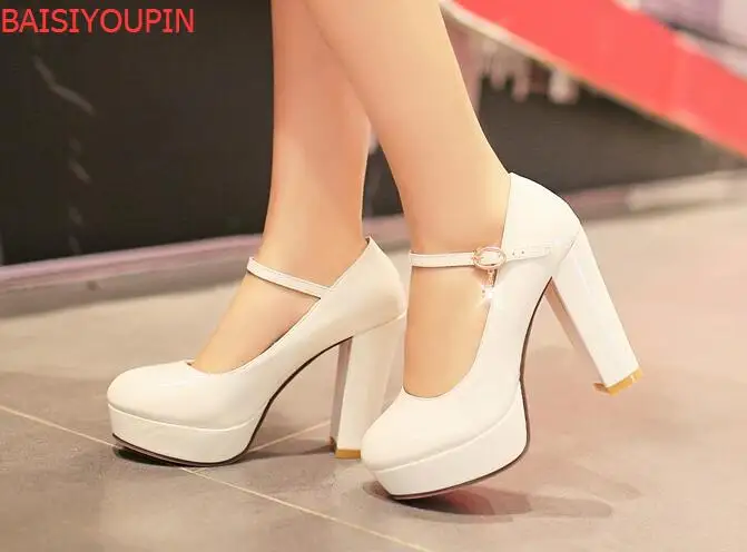 Женские свадебные туфли на толстом каблуке небольшие размеры 40 43|high heels wedding|ultra