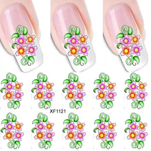 

1PCS 3D Two Color Gradient Flower Nail Art Stickers Water Transfer Pattern Design Manicure Art Tips Decoration Wraps Tool Tip