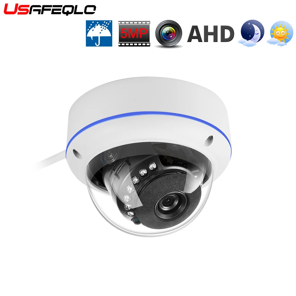 

CCTV IR Dome Camera AHD 5mp IR-CUT Analog HD Video Surveillance Security Hybrid 4 in 1 Home Camera Day Night Indoor/Outdoor