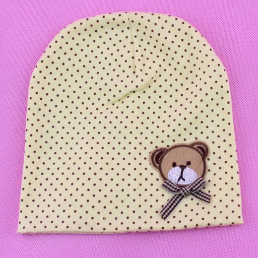 Стиль, Модные Детские ребенка шапка медвежонка шляпу младенческой шляпу Детские колпачок Headress детей шапка 10 цветов+ shippipng - Цвет: Цвет: желтый