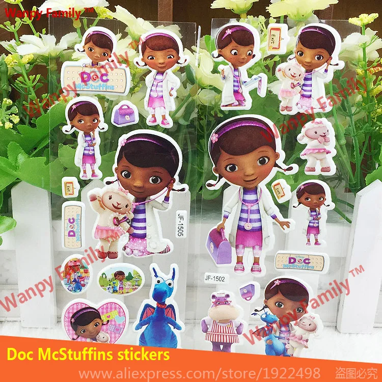 

3D Cartoon Doc McStuffins wall stickers,Cute Doc McStuffins Stickers,for Kids rooms decor stickers,Kids birthday party stickers