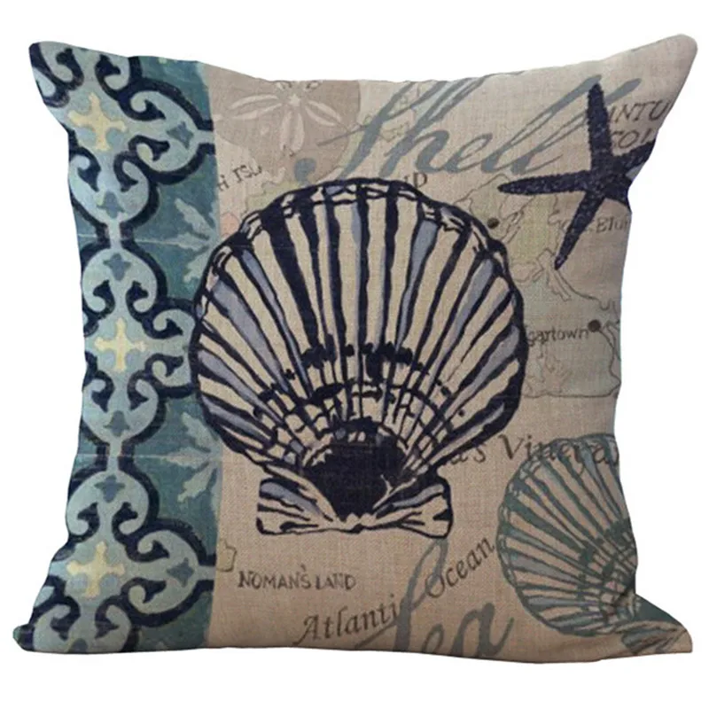 الحيوانات خمر البحر نمط مزيج القطن غطاء وسادة المنزل كنبة مكتب مربع كيس وسادة الزخرفية غطاء الوسادة s سادات