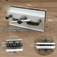 כלים לעיבוד עץ 1/4 "" 3/8 "" 5/16 "" ישר חור Locator עצמי מרכוז דובל ערכת כלי עם 6 חורים עבור מדויק כלים לעיבוד עץ Clamping (5)