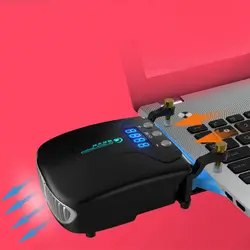 Usb powered ноутбук охлаждения Cooler вакуумный вентилятор для ноутбука 14 15.6 17 с авто-Темп обнаружения Дисплей, уникальный зажим Дизайн