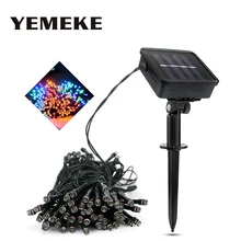 8 режимов Открытый Солнечный светодиодный светильник на солнечных батареях 7 м/12 м/22 м водонепроницаемый светодиодный Сказочный свет для рождественского сада праздничное украшение