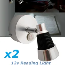 2x12vdc LED повернуть Чтение свет Холодный/теплый белый прикроватной тумбочке поворотный настенное крепление огни книга подкладке лампы НА КОЛЕСАХ КАРАВАН Camper прицепы