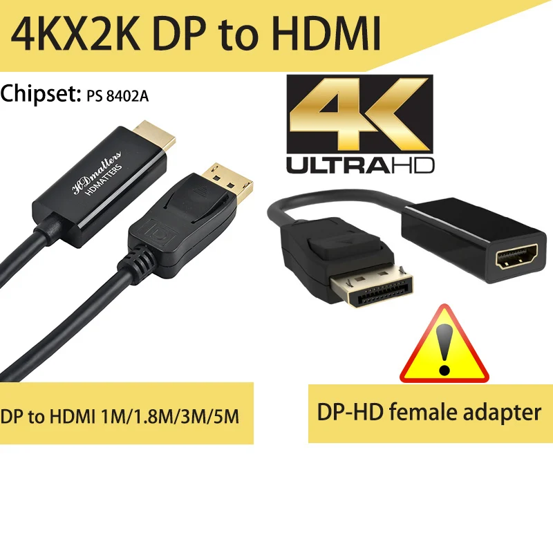 Displayport в HDMI 4K кабель DP to адаптер Кабель 1 8 м для HP Dell Lenovo|hdmi cable 5m|hdmi cableto hdmi |