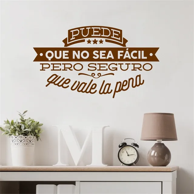 Decorative Viny Wall Stickers Spanish Famous Quote Inspiring Phrase Decorative Viny Wall Stickers Spanish Famous Quote Inspiring Phrase Decals Sticker Home Decor For Living