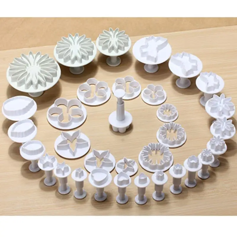 

33pcs Fondant Mold Cake Cutter Cake Decorating Tools Fondant Plunger Sugarcraft Cookie Biscuit Cake Mold Baking Tools