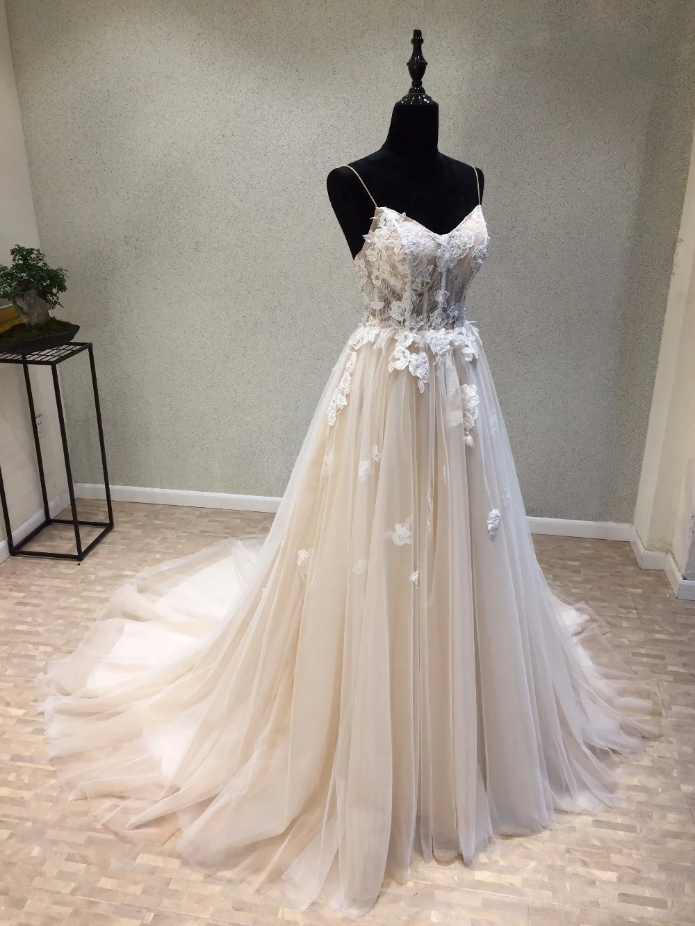 Vestidos de novia Новая мода 2018 пляжное свадебное платье Летний стиль Тюль Аппликации