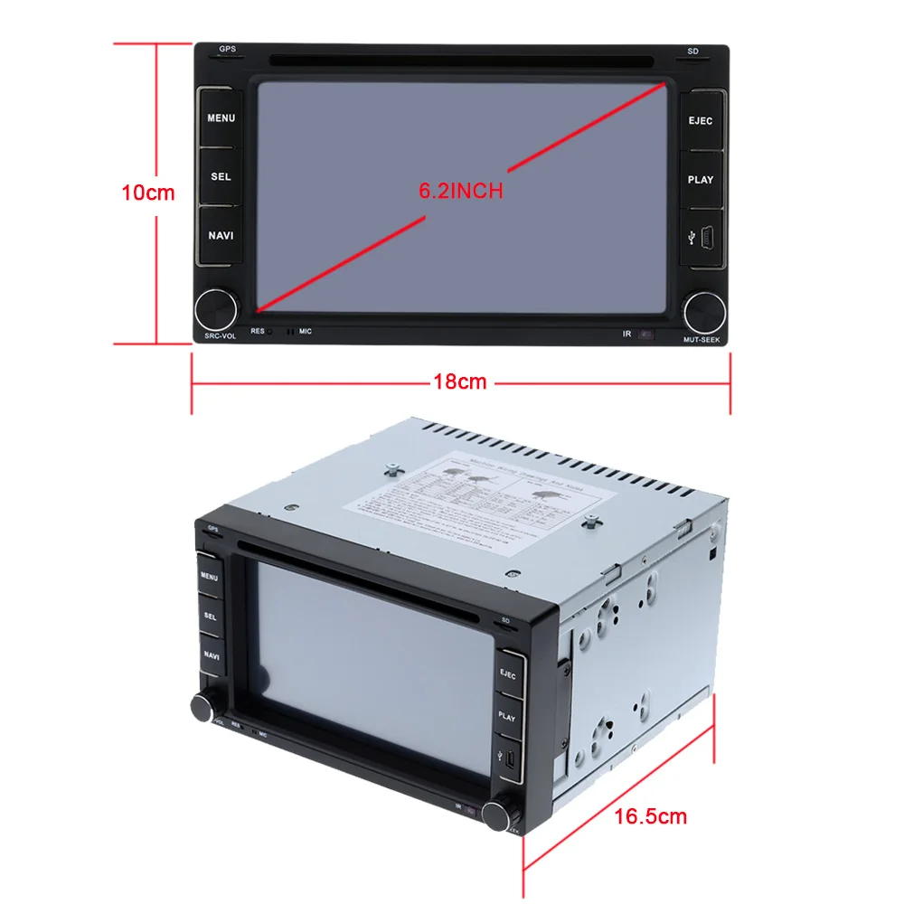 Best Autoradio Cassette Recorder Automagnitola 2 Din Touch Screen Car DVD Player for Volkswagen Polo Toyota Golf 5 Mazda 6 Renault 14