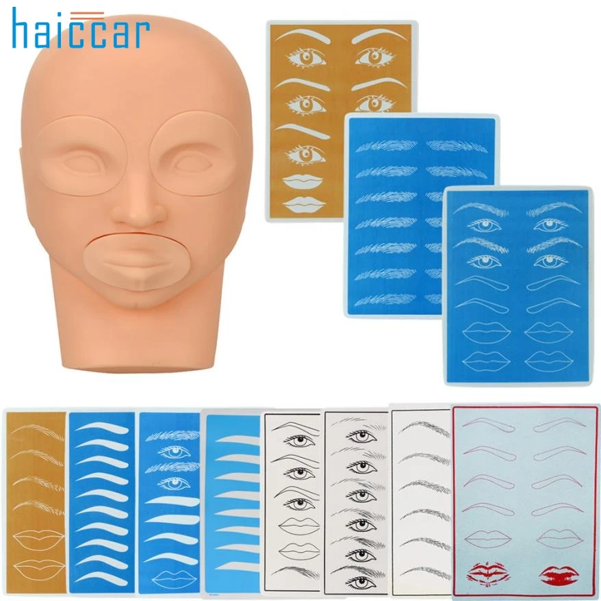 

Hot Best Deal Practice Model Head And Practice Skin For Permanent Tattoo Makeup Eyebrow Set Beautiful Women Nov.30