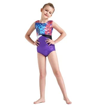 

Gymnastics Suits Girls Camouflage Color Matching Diamonds Love Shape Body Suit Ballet Dance Practice Clothes
