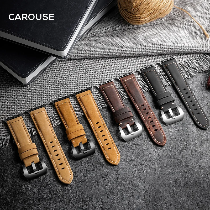 Ремешок кожаный для Apple Watch Band Series SE/6/5/4/3/2/1 42 мм 38 44 40 мм|Ремешки часов| |