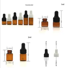 200x1 мл/2 мл/3 мм Янтарное стекло бутылка с черным/Пипетка с белым держателем пипетки для косметических духов эфирные масла бутылки
