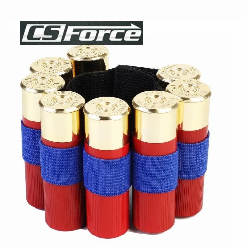 Airsoft Tactical Shotgun Ammo Holder Hunting Wristband 8 Shells Rifle Bullet Carrier Wrist Strap