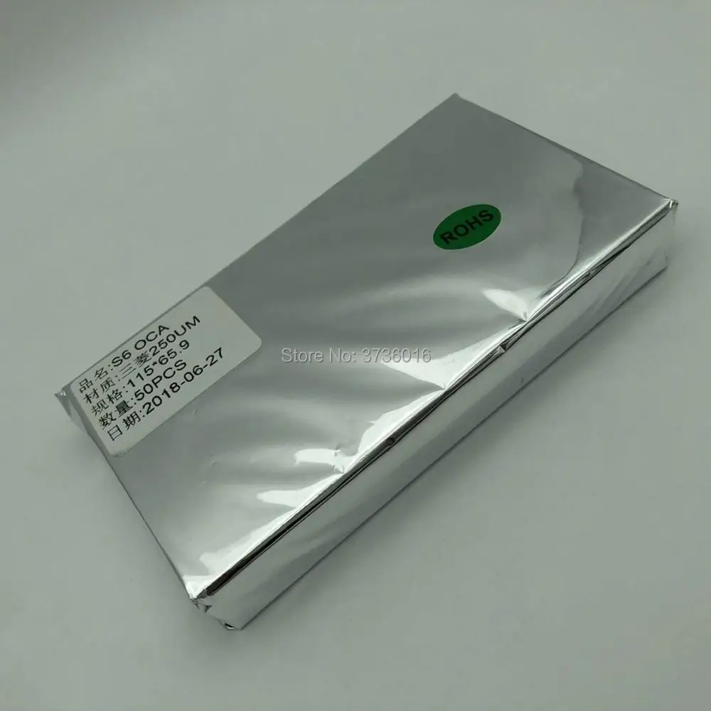 250um OCA فيلم بصري ل samsung S6 شقة اللمس زجاج الشاشة oca فيلم الترقق للهاتف المحمول إصلاح لن يعود فقاعة