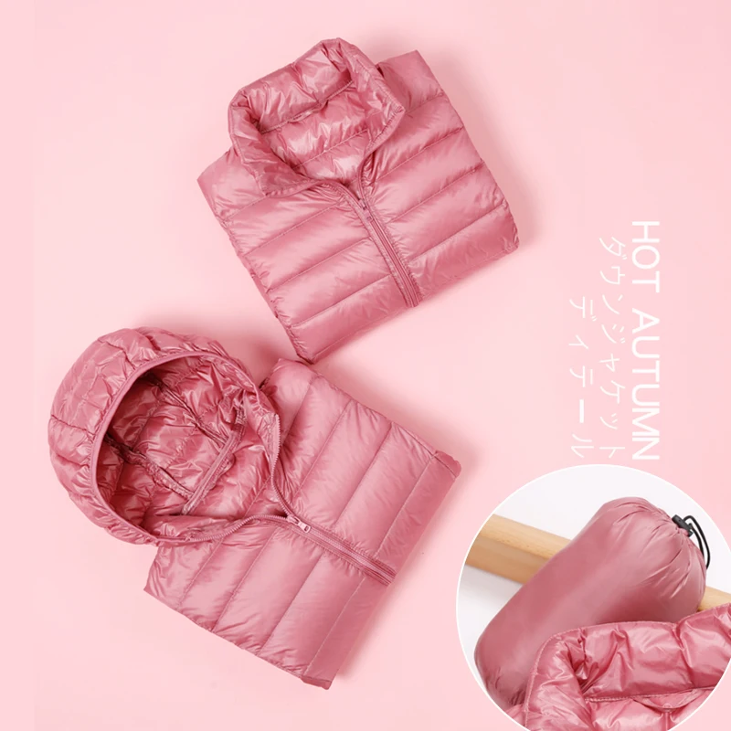 Kopen JOEYOUNG Winter Plus Size S 7XL Womens Donsjacks Korte Ultra Light Duck Down Doat Hooded Puffer Jas Herfst Parka