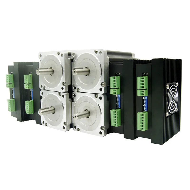 4 Оси Nema34 Шаговый Двигатель J86HB156-06 12N. m (1715oz-in) 8 провода диаметр вала 12.7 мм + JB860M