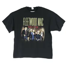 Fleetwood Mac мужская 2XL с коротким рукавом на шоу World Tour футболка в черном