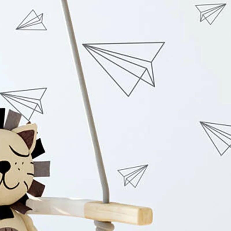 

Paper Aeroplane Wall Decals Origami Wall Stickers For Nursery Bedroom Kids Room Home Decoration Wall Art Mural L290