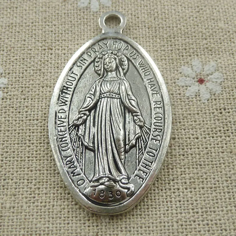 

30 pieces tibetan silver Jesus charms pendant 48x26mm #535